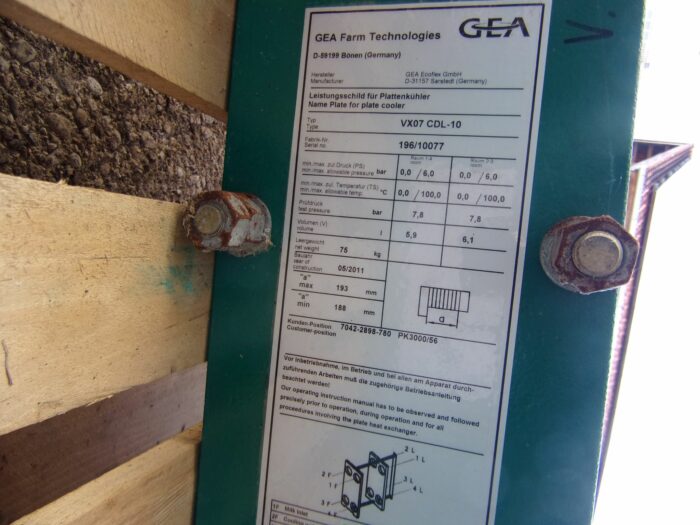 GEA Westfalia Vorkühler Plattentauscher Typ VX07 CDL-10 – Bild 6
