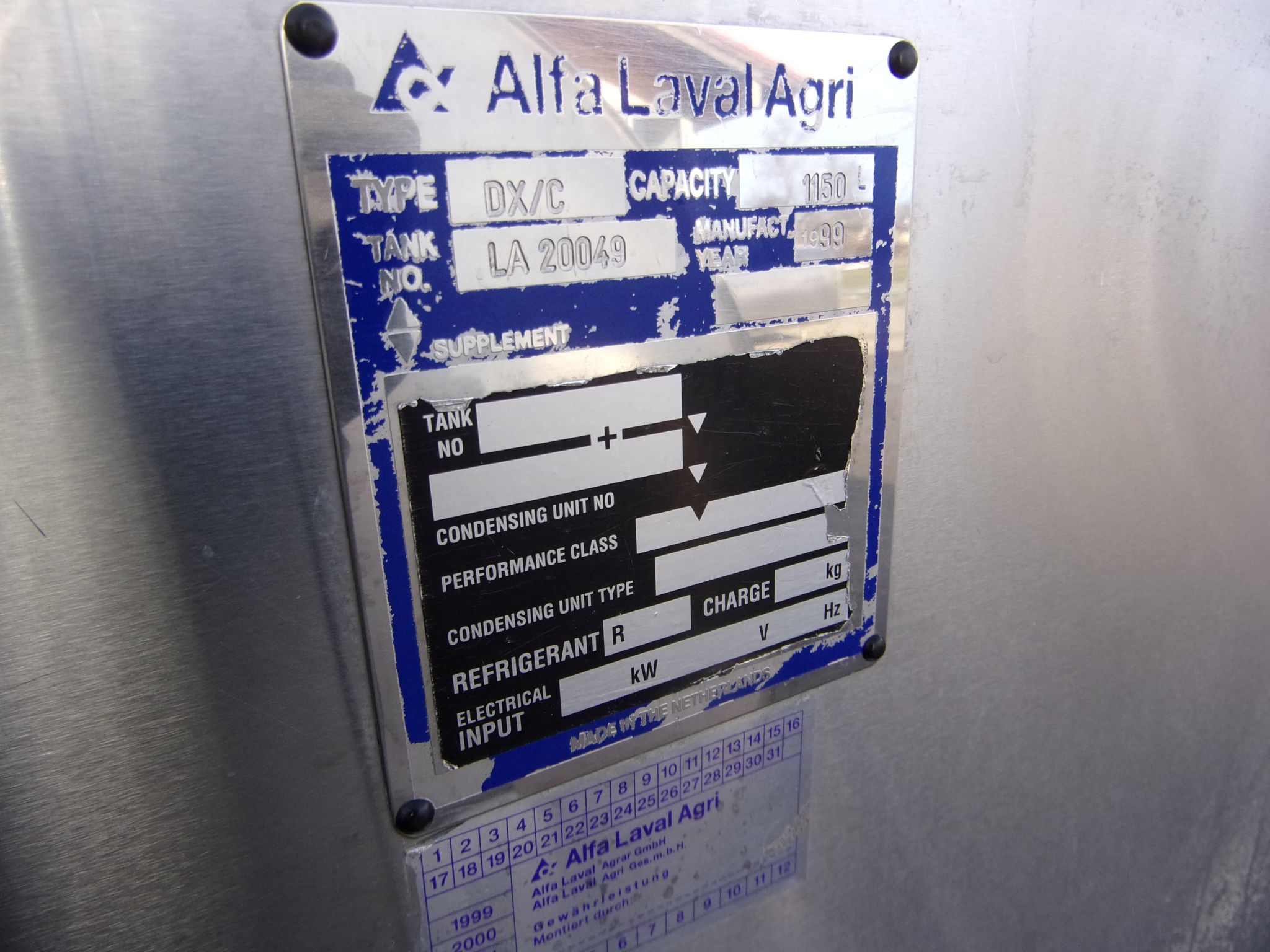 Huber Milchkühlanlagen gebrauchter Milchkühltank